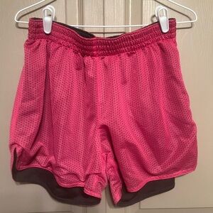 Pink Athletic Shorts with Elastic Waistband